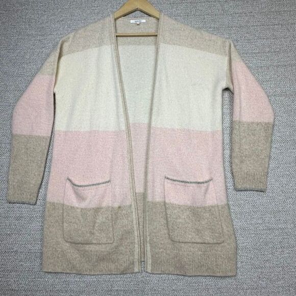 Splendid Pink and Tan Striped Cardigan - Picture 1 of 14